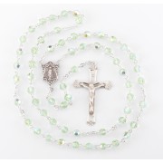 Round Chrysolite Finest Austrian Crystal Sterling Silver Rosary