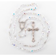 6mm Finest Crystal (AB) Sterling Silver Rosary - Boxed 6mm Finest Crystal (AB) Sterling Silver Rosary - Boxed