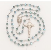 6mm Finest Erinite Sterling Silver Rosary - Boxed