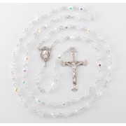 6mm Finest Opal Sterling Silver Rosary Boxed
