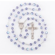6mm Finest Tanzanite (AB) Sterling Silver Rosary Boxed