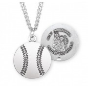 Sterling St. Christopher Baseball-24" Chain - Boxed - Necklace Sterling St. Christopher Baseball-24" Chain - Boxed - Necklace