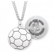 Sterling Lord Jesus Christ Soccer-24" Chain - Boxed - Necklace