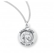 Sterling Silver Medal Round St Jude 18" Chain - Boxed - Necklace