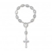 Sterling Silver Single Decade Miraculous Rosary/Boxed Sterling Silver Single Decade Miraculous Rosary/Boxed