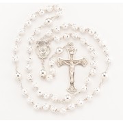 Frosted Sterling Silver Rosary