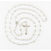 Sterling Silver Sacred Heart Rosary Boxed 91/120