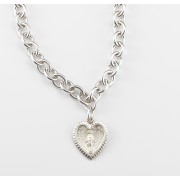 Sterling Silver Linked Miraculous Medal Necklace