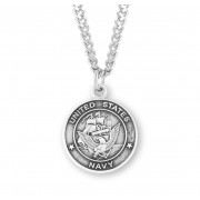 Sterling St. Christopher Navy-24" Chain - Boxed - Necklace Sterling St. Christopher Navy-24" Chain - Boxed - Necklace
