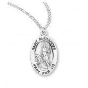 Sterling Oval St Alexander - 20" Chain - Boxed - Necklace