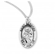 Sterling Oval St Bernard - 20" Chain - Boxed - Necklace