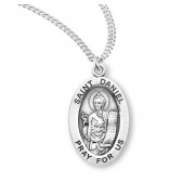 Sterling Oval St Daniel - 20" Chain - Boxed - Necklace