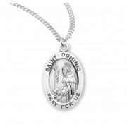 Sterling Oval St Dominic - 20" Chain - Boxed - Necklace