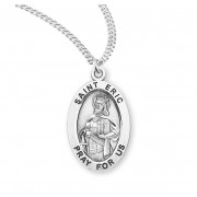 Sterling Oval St Eric - 20" Chain - Boxed - Necklace