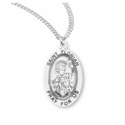 Sterling Oval St.Florian - 20" Chain - Boxed - Necklace