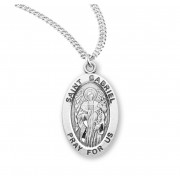 Sterling Oval St Gabriel - 20" Chain - Boxed - Necklace