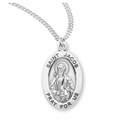 Sterling Oval St Jacob - 20" Chain - Boxed - Necklace