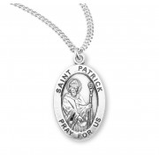 Sterling Oval St Patrick - 20" Chain - Boxed - Necklace