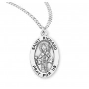 Sterling Oval St Richard - 20" Chain - Boxed - Necklace