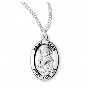 Sterling Oval St Sean - 20" Chain - Boxed - Necklace