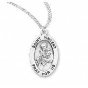 Sterling Oval St Vincent - 20" Chain - Boxed - Necklace