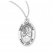 Sterling Oval St Caroline - 18" Chain - Boxed - Necklace