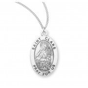 Sterling Oval St Clare - 18" Chain - Boxed - Necklace