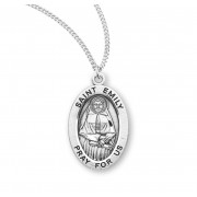 Sterling Oval St Emily - 18" Chain - Boxed - Necklace