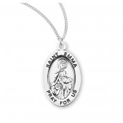 Sterling Oval St Emma - 18" Chain - Boxed - Necklace