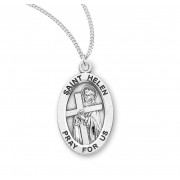 Sterling Oval St Helen - 18" Chain - Boxed - Necklace