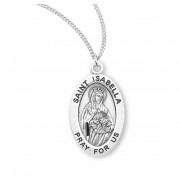 Sterling Oval St Isabella - 18" Chain - Boxed - Necklace