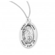 Sterling Oval St Juliana - 18" Chain - Boxed - Necklace