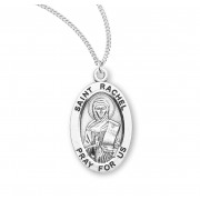 Sterling Silver Oval St Rachel - 18" Chain - Boxed - Necklace