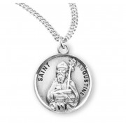 Sterling Silver Round St Augustine - 20" Chain - Boxed - Necklace