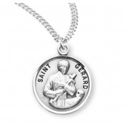Sterling Silver Round St Gerard - 20" Chain - Boxed - Necklace