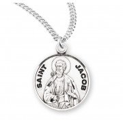 Sterling Silver Round St Jacob - 20" Chain - Boxed - Necklace