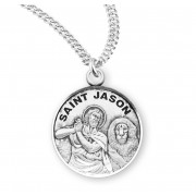 Sterling Silver Round St Jason - 20" Chain - Boxed - Necklace