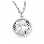 Sterling Silver Round St Kevin - 20" Chain - Boxed - Necklace
