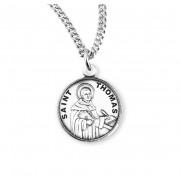 Sterling Silver Round St Thomas Aquinas - 20" Chain - Boxed - Necklace