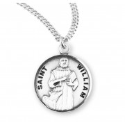 Sterling Silver Round St. William - 20" Chain - Boxed - Necklace