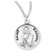 Sterling Silver Round St Rachel - 18" Chain - Boxed - Necklace