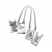 Sterling Silver 2pc. Scapular w/Chain - Boxed - Necklace