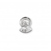 Sterling Silver Sacred Heart Medal Lapel Pin - Boxed