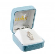 Sterling Silver Our Lady of Grace Lapel Pin - Boxed