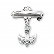 Sterling Tiny Holy Spirit Charm w/Bar Pin-Boxed Sterling Tiny Holy Spirit Charm w/Bar Pin-Boxed