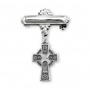 Sterling Silver Tiny Celtic Cross w/Bar Pin-Boxed Sterling Silver Tiny Celtic Cross w/Bar Pin-Boxed