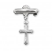 Sterling Silver Tiny Cross w/Bar-Pin - Boxed Sterling Silver Tiny Cross w/Bar-Pin - Boxed
