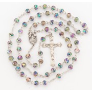 Metallic Multi-Color Vitriol Helix Crystal Rosary