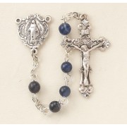 4mm Sodalite Rosary w/Sterling Silver Ctr & Crucfix - Boxed 4mm Sodalite Rosary w/Sterling Silver Ctr & Crucfix - Boxed