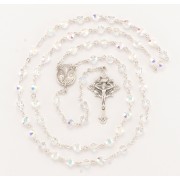 Aurora Semi Flat Finest Austrian Crystal Rosary
